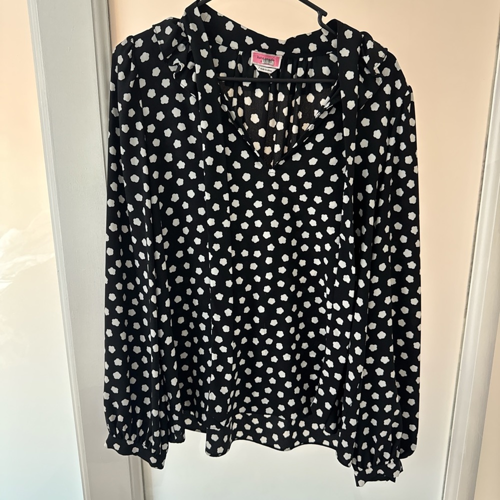 Kate Spade Black and White Patterned Blouse